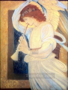  Burne Canvas - Angel PreRaphaelite Sir Edward Burne Jones